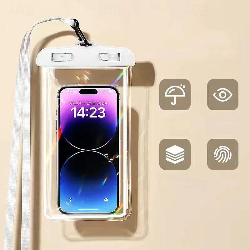 Mobile Phone Waterproof Bag with Touch Screen Self Sealing and Sealing for Swimming Seaside Diving Shooting Drifting Transparent Waterproof Phone Case3