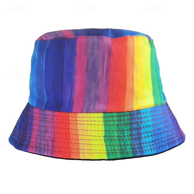 Rainbow Halloween Hat LGBT LGBTQ Gay Lesbian Adults' Men's Women's Masquerade Pride Parade Pride Month Easy Halloween Costumes Dress Up