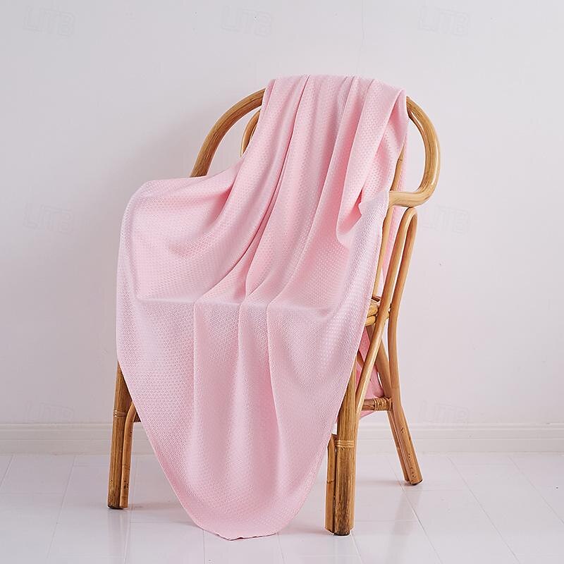 100% Bamboo Fiber Banket Washable Air-conditioned Towel Quilt Ice Silk Summer Cooling Quilt Children's Lunch Blanket 100% Viscose Derived from Bamboo4