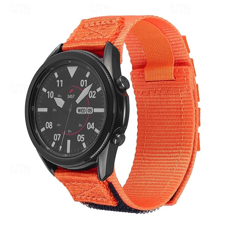 Watch Band for Samsung Galaxy Watch 7/6/5/4 40/44mm, Galaxy Watch 5 Pro 45mm, Galaxy Watch 6/4 Classic 42/46/43/47mm, Watch 3, Active 2, Gear S3 S2 Nylon Replacement  Strap Braided Luxury Adjustable3