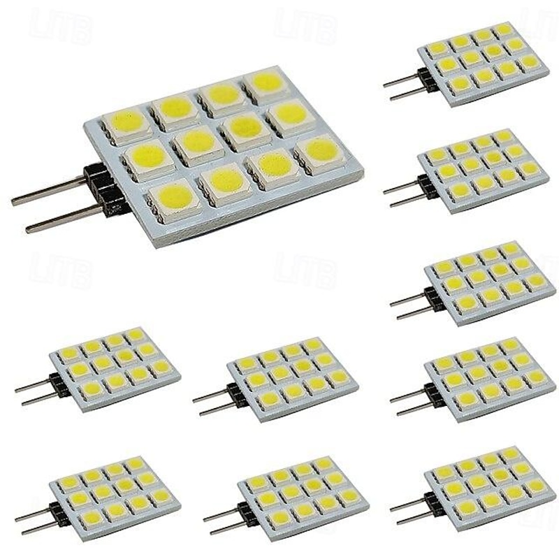 G4 LED Bulb 12V 1W Replacement 10W Halogen Bulb for Bedroom Kitchen Hood Extractor Dining Room 10pcs - Main Image
