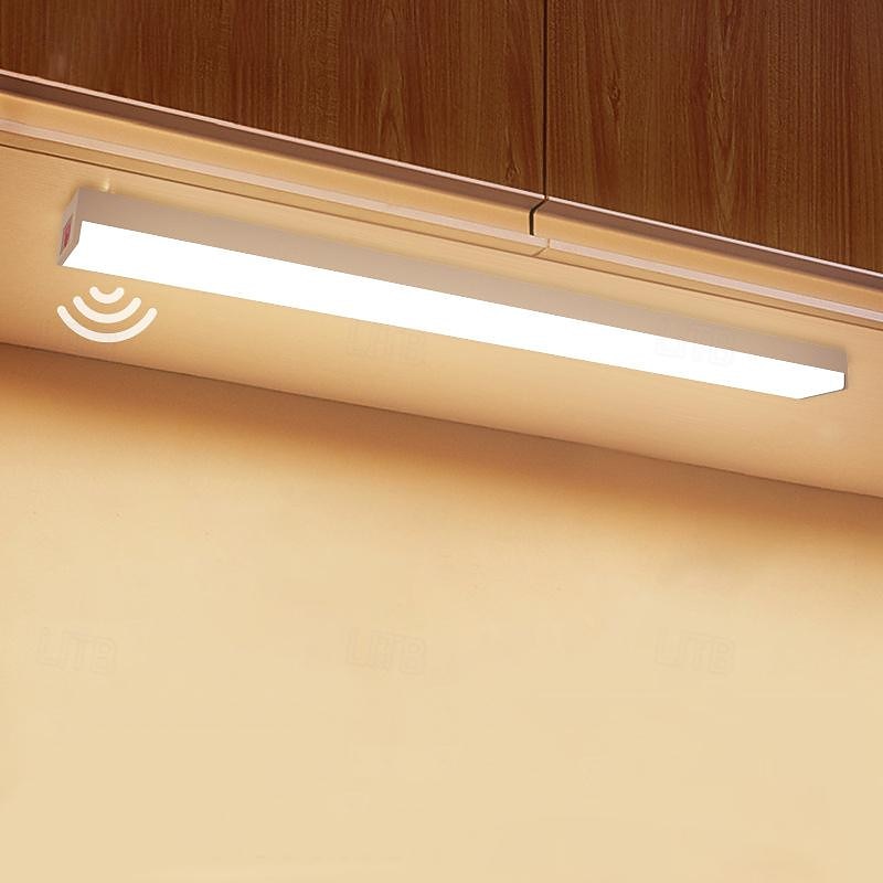 Under Cabinet Lighting, LED Night Light, PIR Motion Sensor, USB Rechargeable Cabinet Light, for Closet Kitchen Cabinet Corridor Stairs, 10/20/30/50cm3