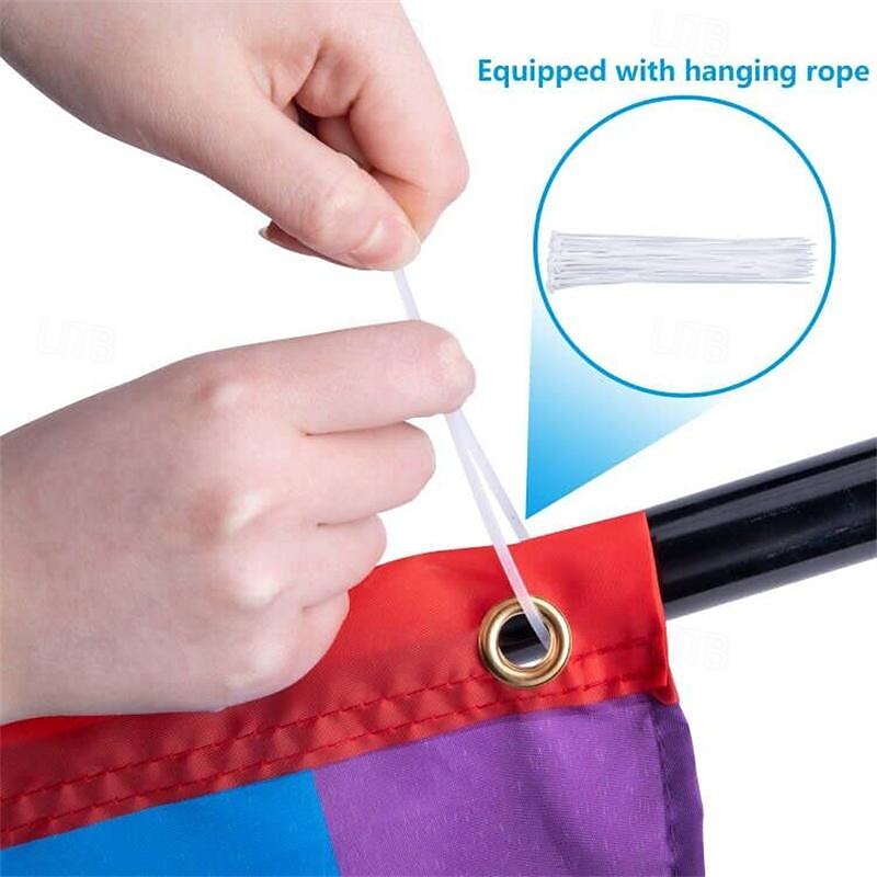 2PCS Rainbow Pride Bunting Flag  Rainbow Gay Pride Pleated Fan Flag Banner for Gay Pride LGBTQ Parades Celebration Outdoor Pride Yard Decorations4