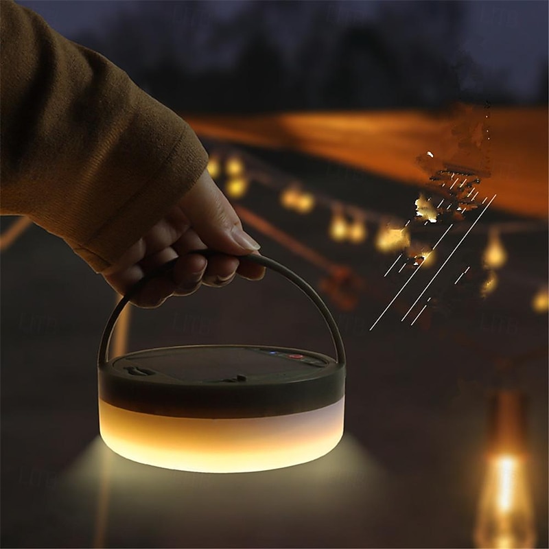 Stowable String Lights Solar Camping String Lights Outdoor Tent Light USB Rechargeable 33FT/10m 100LEDs for Camping Hiking3