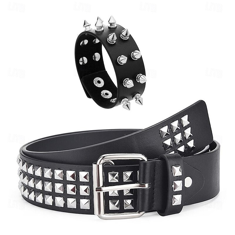 Bracelet Wasit Belt PU Leather Bracelet Finger Ring Retro Vintage Punk & Gothic Alloy For Cosplay Halloween Carnival Women's Costume Jewelry Fashion Jewelry