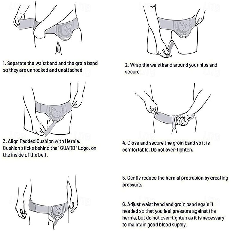 Hanging Groin Hernia Belt Truss, Adjustable Mens Inguinal Hernia Belt Left Or Right Side Support, Inguinal Hernia Protector Belt, With Removable Compression Pad4