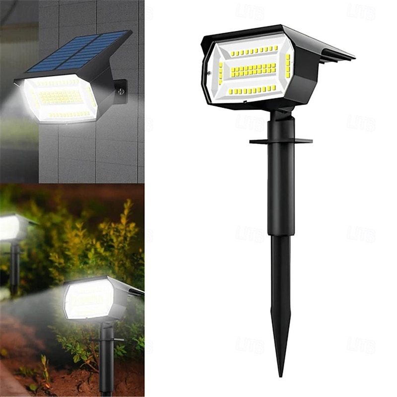 Solar Outdoor Light, 48LED Solar Spot Light Powered Lawn Light, Outdoor Channel Light Waterproof Light Road Mounted Light Garden Courtyard Lane Lighting Wedding Holiday Party Atmosphere Light  1PC2