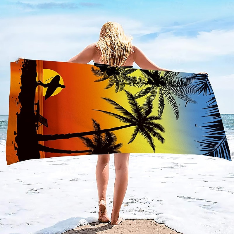 Summer Beach Towel Quick-Drying Tropical Bohemian Rainforest Sea Turtle Plant Towel Soft and Quick-Drying Beach Towel Super Absorbent Soft Microfiber Sand Pool Bath Outdoor Travel Towel3
