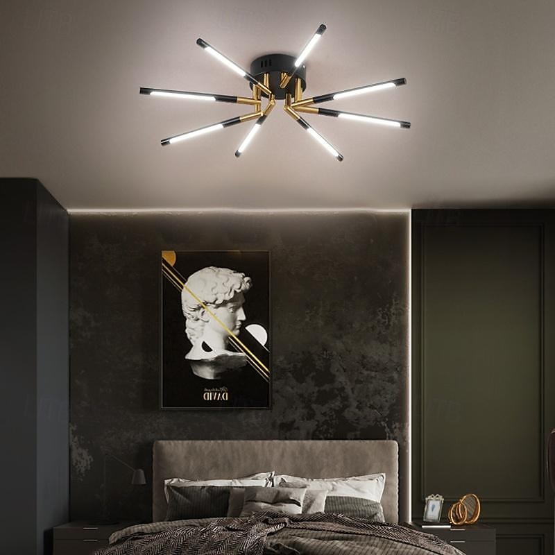 LED Ceiling Chandelier 13.5cm 8/10/12 Head Dimmable Metal Electroplated/Painted Finishes Modern Nordic Style Living Room Bedroom 110-240V 38/64/80W ONLY DIMMABLE WITH REMOTE CONTROL2