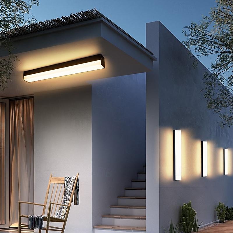 Long Wall Lamp 30/48/60/90cm Modern LED Lights, Warm White Waterproof Acrylic Sconce Lantern for Living Room, Bathroom, Garage, Patio2