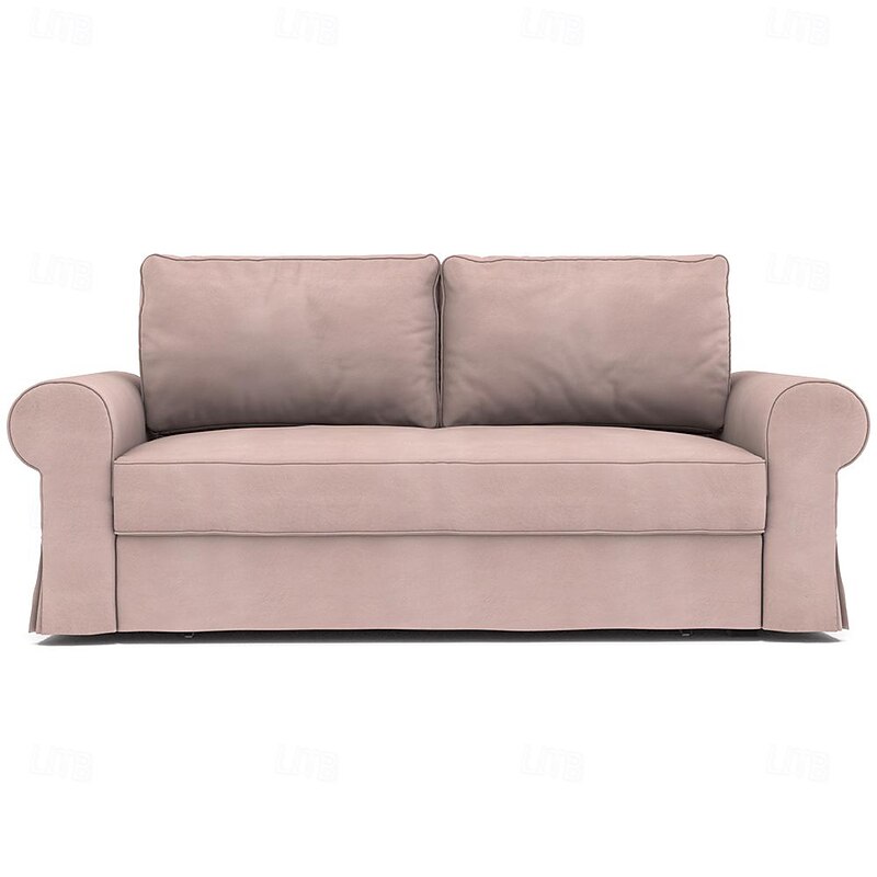 Velvet Sofa Bed Cover Solid Color Quilted Velvet Slipcovers  BACKcover LITB PRIME cover3