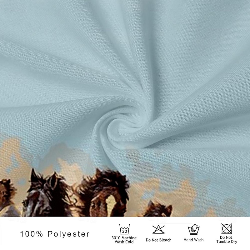 Men's Horse Shirt Western Shirt Cowboy Shirt Short Sleeve Western Style Tribal Outdoor Summer Spring Shirt Collar Khaki3