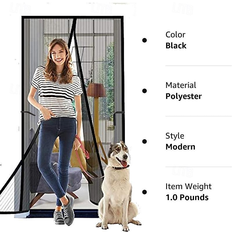 Magnetic Screen Door, Fly Insect Screen Door Magnetic Mesh Retractable Door Curtain, Keeps Mosquitoes Insects Bugs Out for Door2