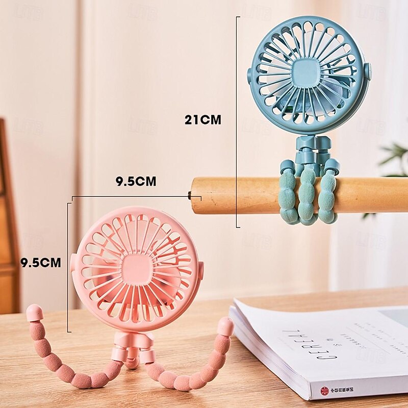 Octopus Fan Easy to Carry Multi-Functional Folding Office Desktop Outdoor Camping Stroller Handheld Fan Baby Stroller Fan Hand Held Bicycle Portable FanVentilator Silent Outdoor Cooler Neck Fan2