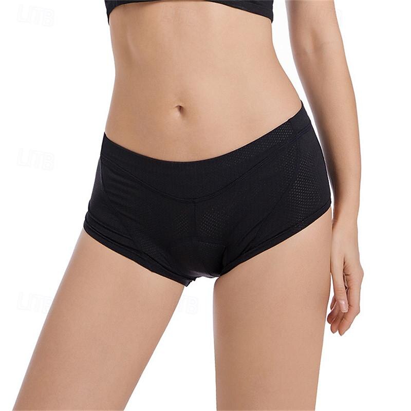 WOSAWE Women's Solid Color Cycling Underwear Cycling Padded Shorts Bike Underwear Shorts Padded Shorts / Chamois Slim Fit Sports Quick Dry High Elasticity Comfortable Breathable Black Pink Clothing2