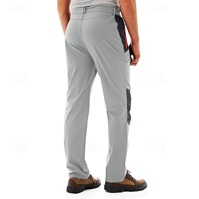 Men's Hunting Pants Hiking Pants Outdoor Pants Zipper Pocket Color Block Waterproof UV Protection Outdoor Daily Streetwear Sports Fashion Dark Blue Beige3