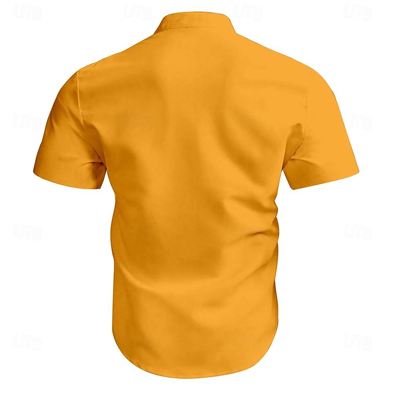 Men's Horse Shirt Western Shirt Cowboy Shirt Short Sleeve Western Style Tribal Outdoor Summer Spring Shirt Collar Yellow2