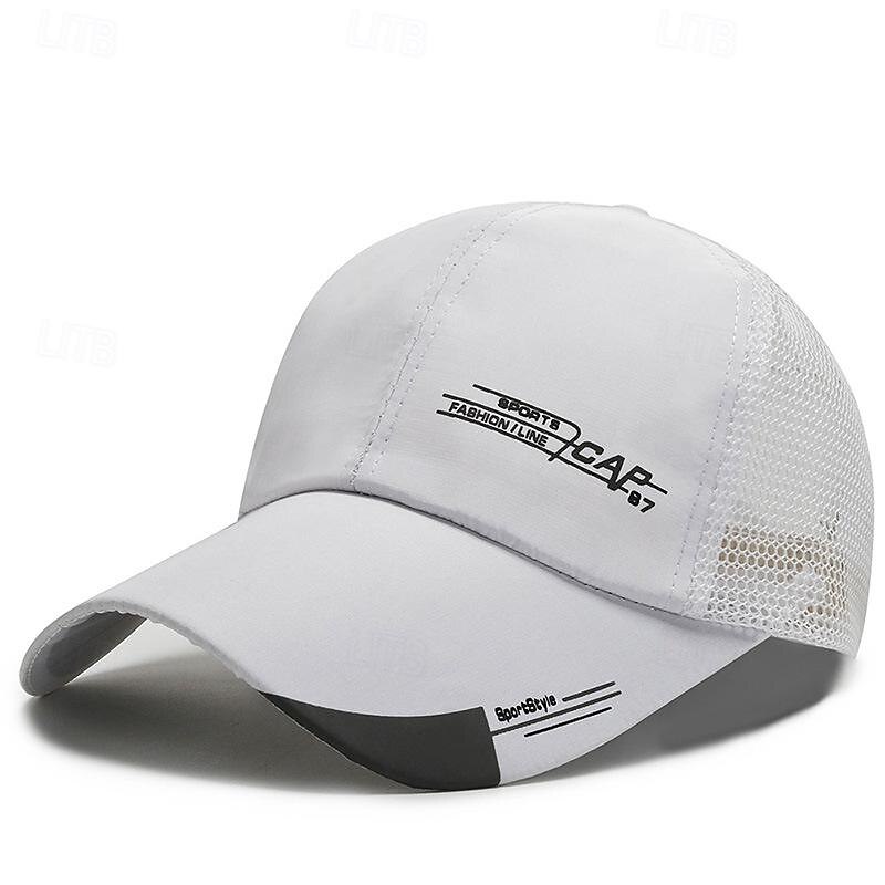 Men's Baseball Cap Sun Hat Trucker Hat Mesh Cap Black White Polyester Mesh Back Fashion Casual Street Daily Letter Adjustable Sunscreen Breathable4