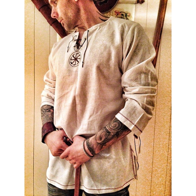 Retro Vintage Medieval Cosplay Wigs Men's Costume Vintage Cosplay Party / Evening Shirt Masquerade