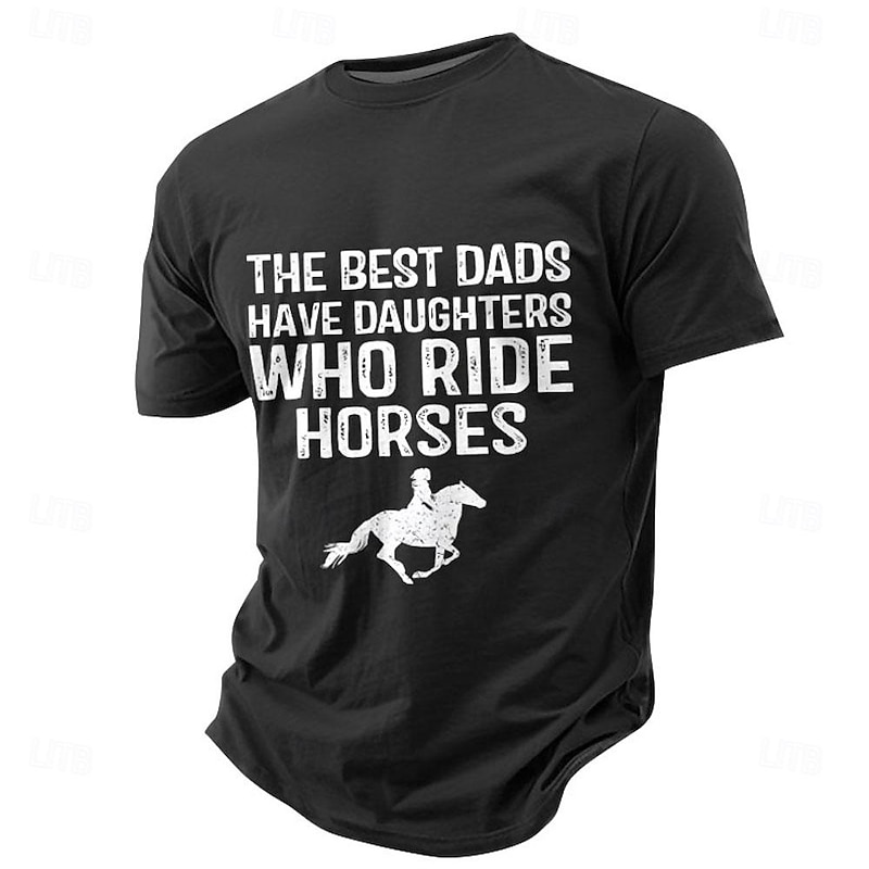 Men's Horse DADA T Shirt Short Sleeve T shirt 3D Print Crew Neck Shirt Vacation Ethnic Athleisure Sports Outdoor Casual Hiking Black Blue Green Summer Spring Clothing Apparel S M L XL XXL XXXL4