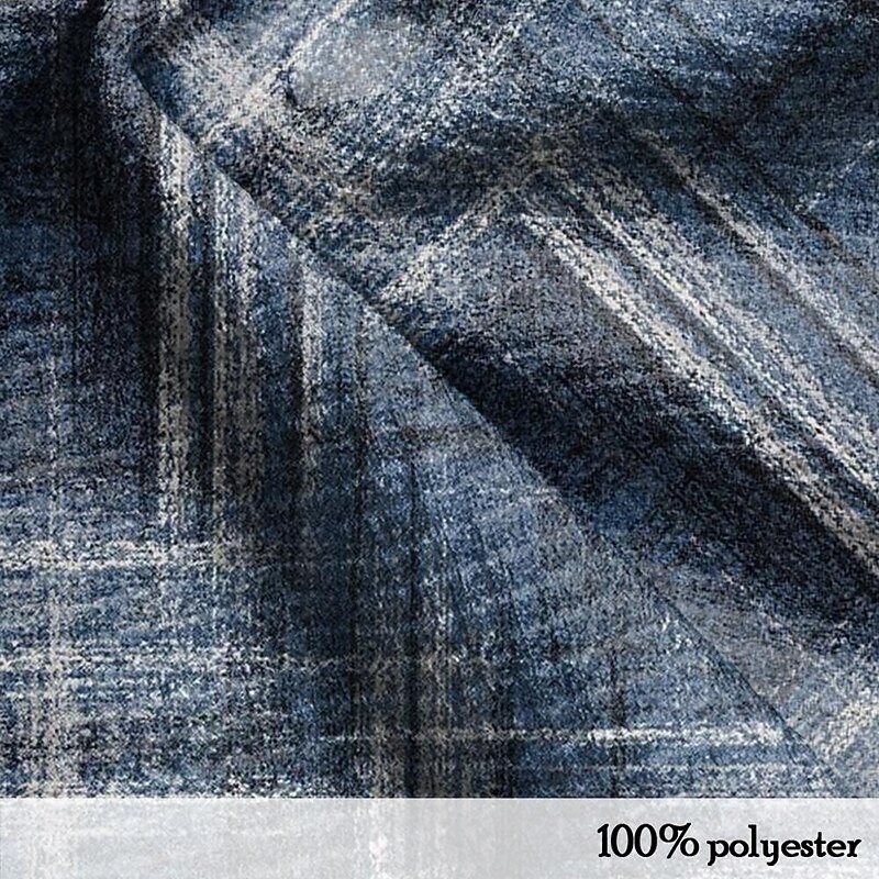 Men's Graphic Color Block Waffle Shirt Short Sleeve 3D Print Vacation Fashion Vacation Casual Daily Summer Spring Dark Blue Henley Henley T-Shirt3