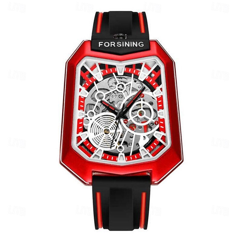 FORSINING Men Mechanical Watch Creative Outdoor Fashion Wristwatch Automatic Self-winding Waterproof Decoration Rubber Watch4