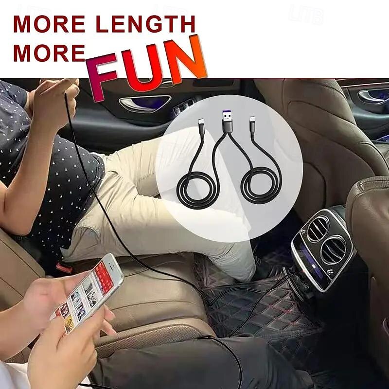 One Tow Two Data Cable Two-in-one Super Fast Charge For Huawei Car Charging Cable3