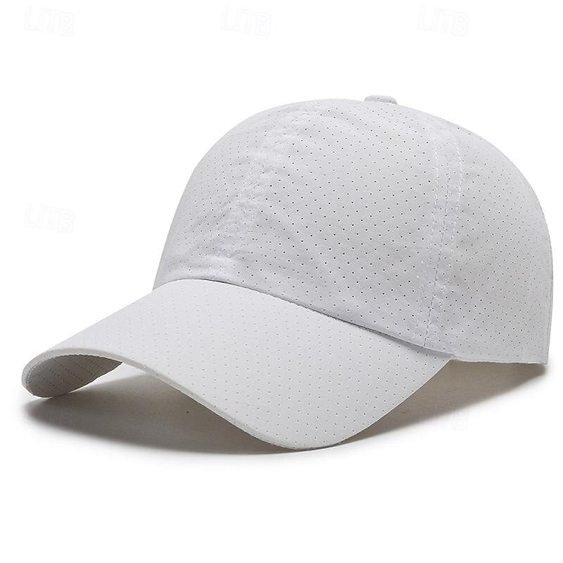 Men's Baseball Cap Sun Hat Trucker Hat White khaki Polyester Fashion Casual Street Daily Plain Adjustable Sunscreen Breathable2