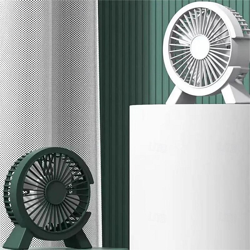 4 Inch Mini USB Fan Portable DC Desk Cooler Cooling for Notebook Laptop Personal Adjustment Fan Table Fan Home Office Outdoor Summer Supplies Use Tiny Air Cooler Fan Gift2