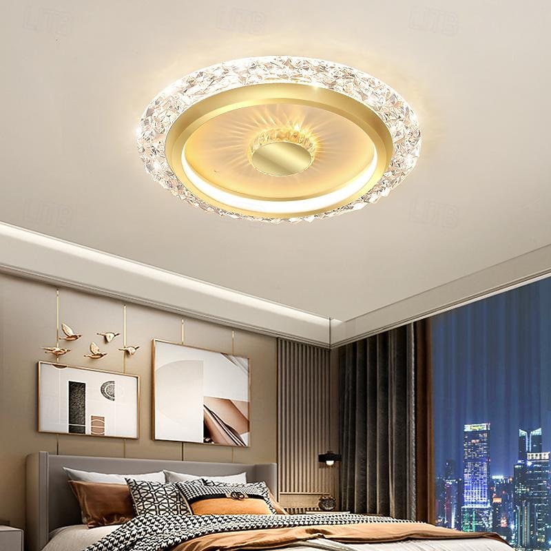 LED Ceiling Lights Dimmable 40/50cm 1-Light Metal Flush Mount of Ceiling Light in Indoor Ceiling Energy-Saving Lighting Modern Nordic Style Living Room Bedroom 110-240V ONLY DIMMABLE WITH REMOTE CONTROL