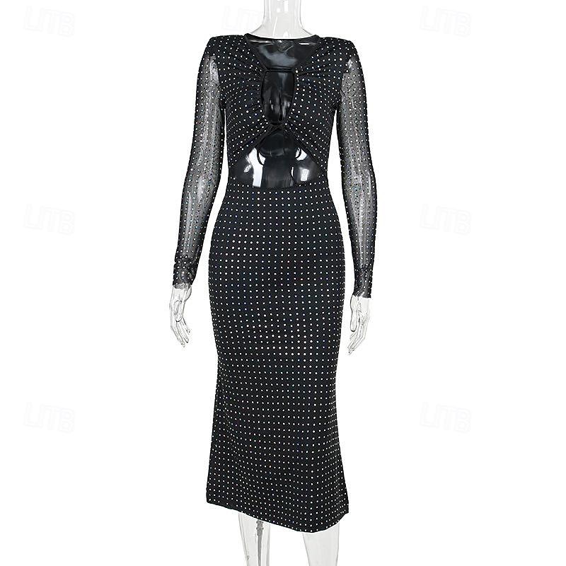 Sexy Y2K Year 2000 Dress Hot Girl Rhinestone Women's Halloween Carnival Masquerade Party / Evening Dress3