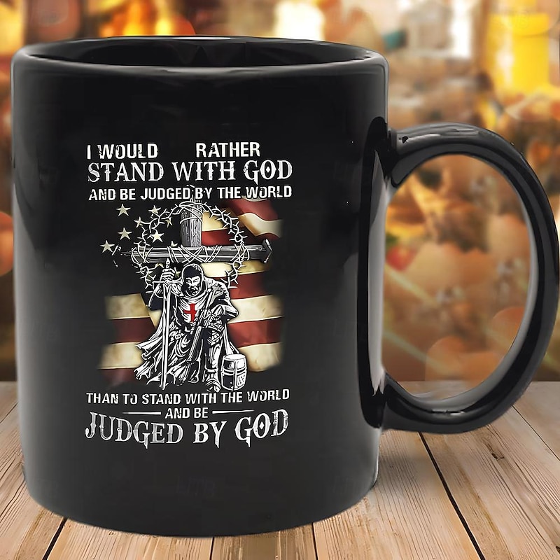 Independence Day Mug - Patriotic 4th of July Coffee Cup American Red White Blue USA Flag Design Perfect for Celebrating American