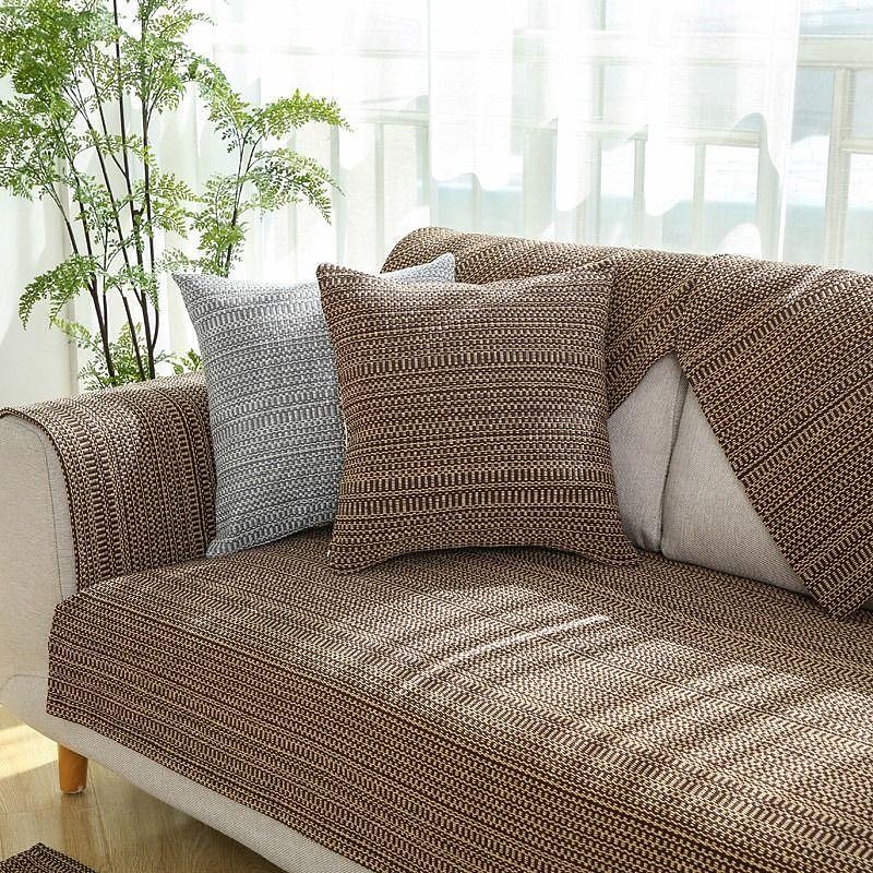 Cotton Linen Summer Mat Sofa Cushion Non-slip Cooling Back Cushion Seat Cushion Sofa Armrest Mat3