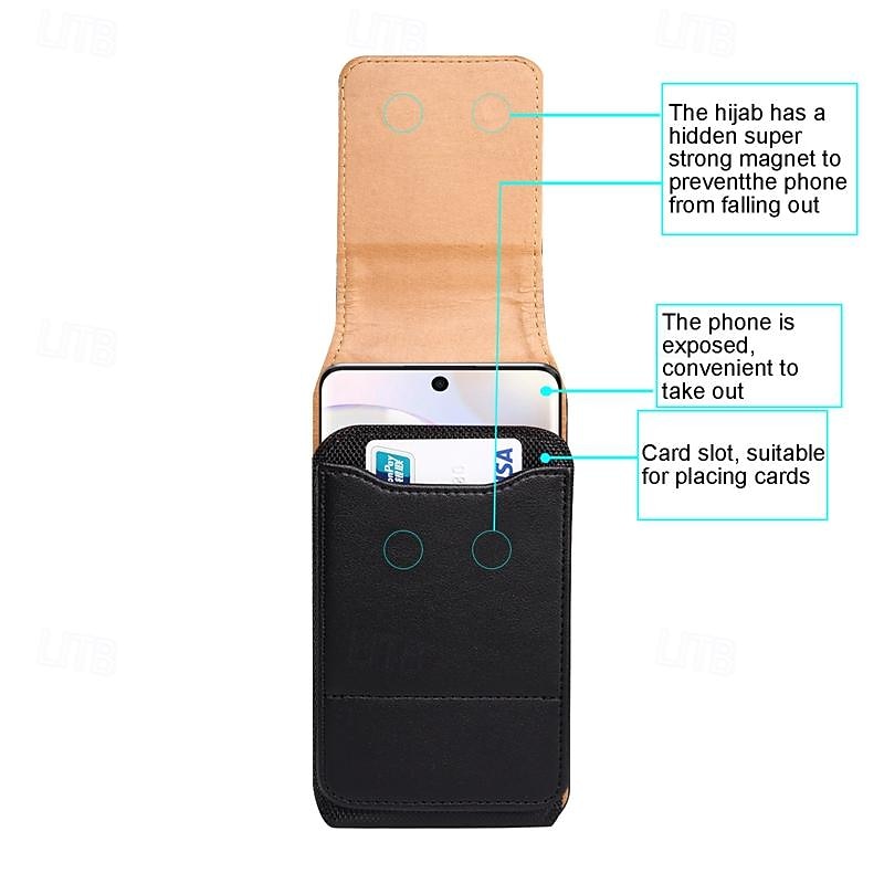 Men Cellphone Loop Holster Case Belt Waist Bag Props PU Leather Purse Phone Wallet Vintage Belt Mobile Phone Protective Sheath4