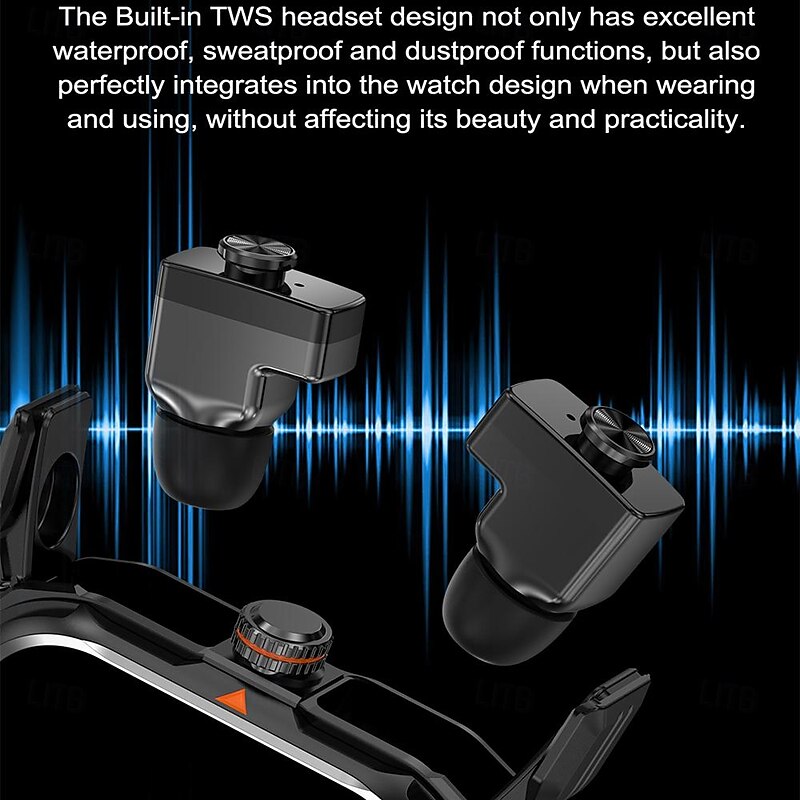 2 in 1 Smart Watch With Earbuds Smartwatch TWS Bluetooth Earphone Heart Rate Blood Pressure Monitor Sport Watch Fitness Watch2