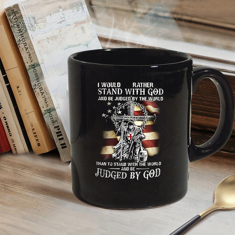 Independence Day Mug - Patriotic 4th of July Coffee Cup American Red White Blue USA Flag Design Perfect for Celebrating American4