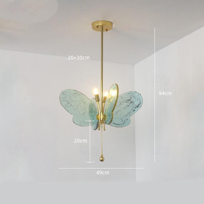 LED Pendant Light Butterfly Chandelier Model Room Clothing Store Hotel Restaurant Hotel Club Lobby Light,Post-modern Light Luxury Creative Flying Saucer Chandelier3