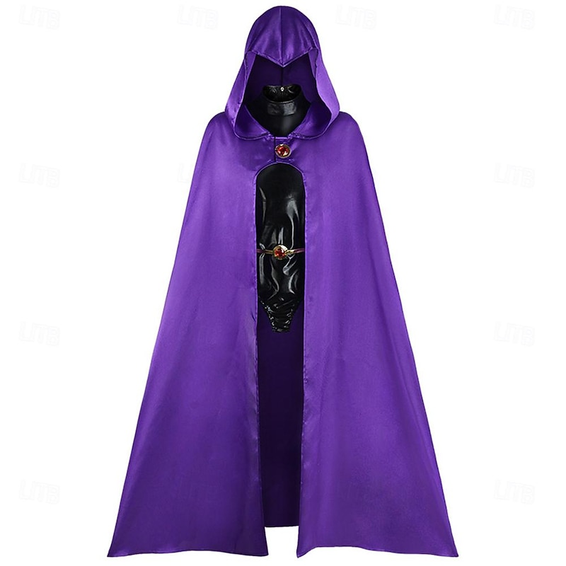 Raven Anime Cosplay Costume Cloak Outfits Cosplay Suits Carnival Masquerade Leotard / Onesie Belt Cloak For Women's Adults'3