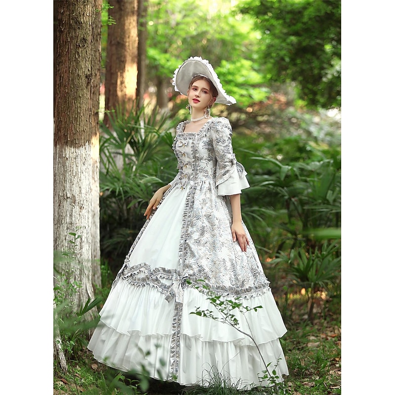 Victorian Vintage Inspired Medieval Dress Party Costume Prom Dress Princess Shakespeare Flower / Floral Ball Gown Fancy Dress Women's Halloween Carnival Valentine's Day Party Evening Party Stage2