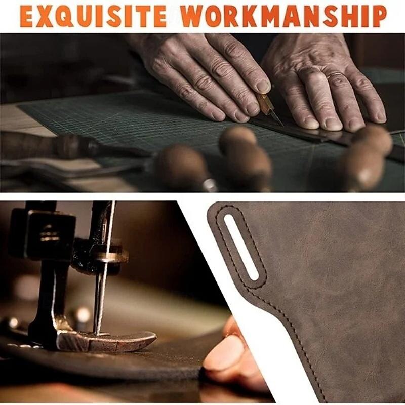 Universal Leather Case Waist, Father's Day Gifts Leather Cell Phone Holster, Universal Case Waist Bag Sheath with Belt Loop, Universal Upright Phone Bag Belt Clip3