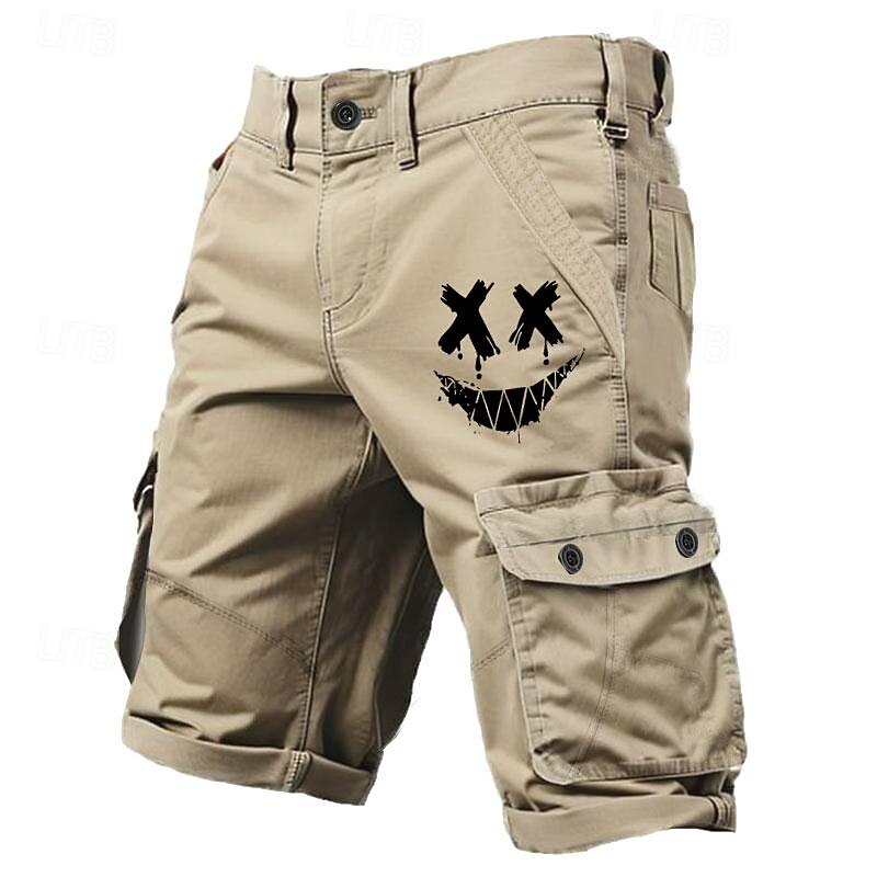Men's Graphic Geometric Cargo Shorts Mid Waist Sports Fashion Designer Outdoor Sports Outdoor Camping & Hiking 6 Pocket Designer Clothing Apparel