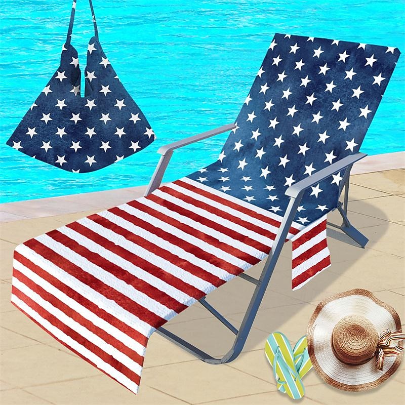 Beach Chair Cover Ultra-Fine Fiber Beach Chair Cover 3D Digital Printing National Flag Style2
