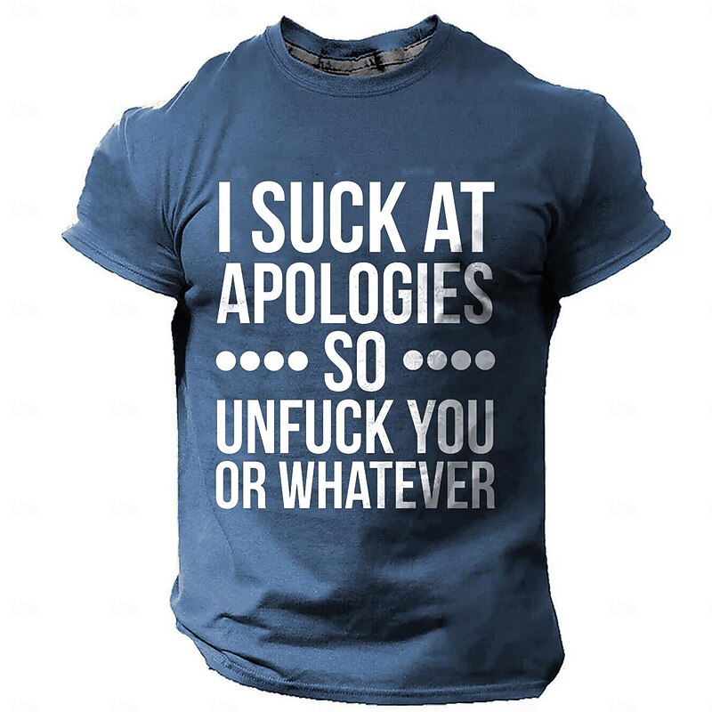 Men's Graphic Letter T Shirt Short Sleeve T shirt 3D Print Crew Neck Shirt Daily Designer Retro Vintage Sports Outdoor Holiday Going out Black Blue Green Spring & Summer Clothing Apparel S M L XL XXL