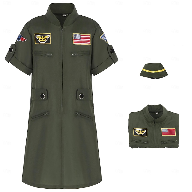 Top Gun Pilot Cosplay Costume Outfits Costume Cosplay Movie Cosplay for Boys Girls' Kid's Masquerade Event / Party2