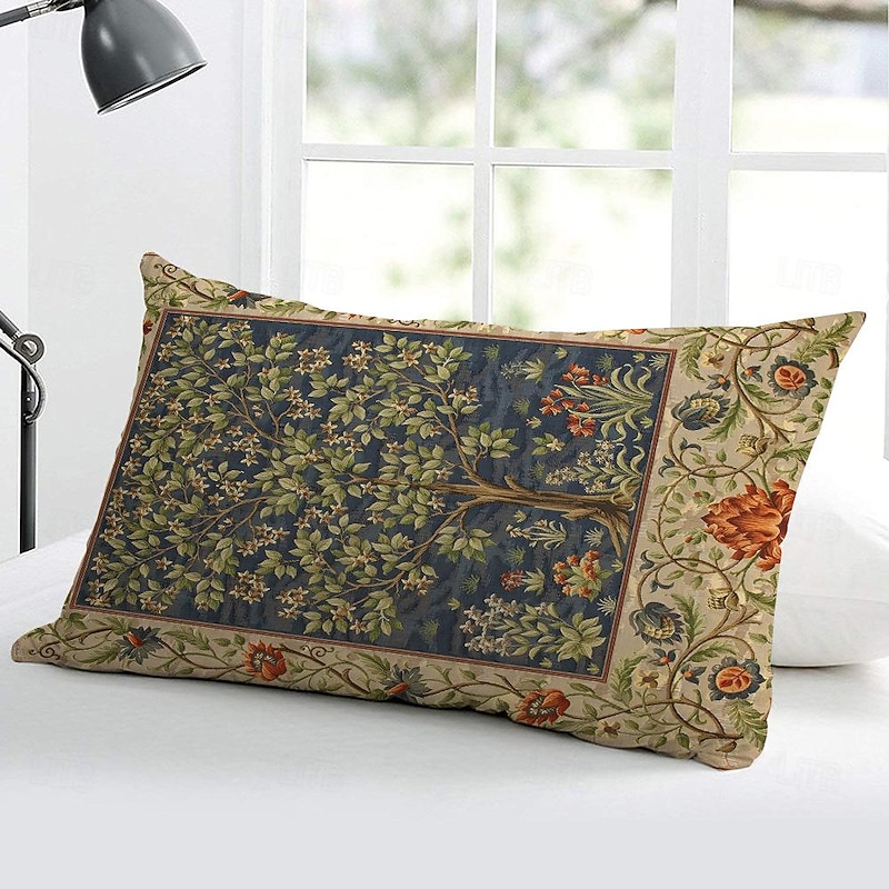 Decorative Toss Pillows Cover 1PC Soft Lumbar Cushion Case Pillowcase for Bedroom Livingroom Sofa Couch Chair Inspired by William Morris4