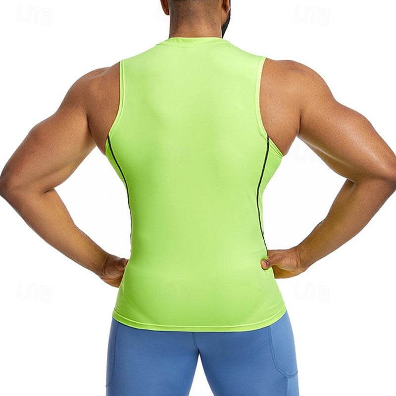 Men's T shirt Hiking Vest Sleeveless Crew Neck Tank Top Sleeveless Shirt Vest Top Outdoor Quick Dry Soft Sweat wicking Polyester Black White Red Climbing Camping / Hiking / Caving Traveling4