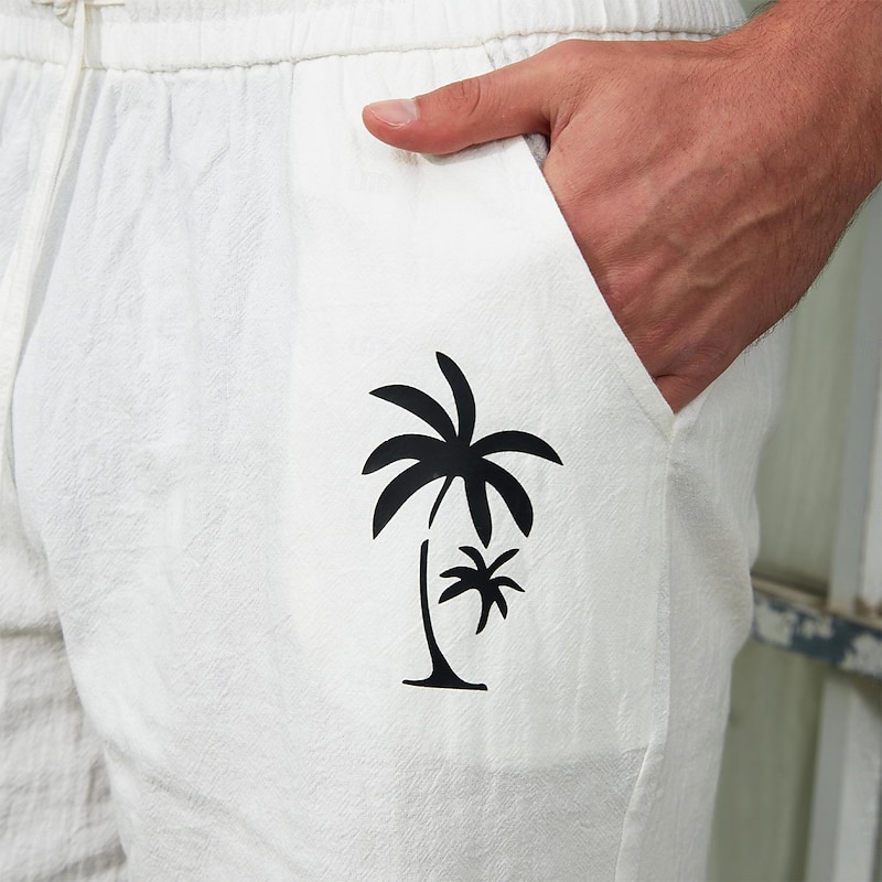 Men's Graphic Coconut Tree Shorts Summer Shorts Beach Shorts Mid Waist Streetwear Hawaiian Designer Casual Daily Holiday Drawstring Elastic Waist 3D Print Designer Clothing Apparel3