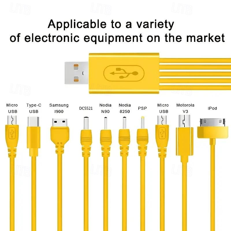 A drag Ten Data Cable Mobile Phone USB10 And 1 Camping Light Charging Treasure Ten-in-one Charging Cable4