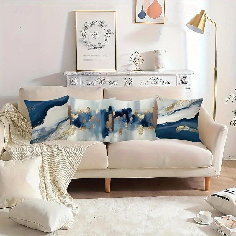 Abstract Marble Decorative Toss Pillows Cover 1PC Soft Square Cushion Case Pillowcase for Bedroom Livingroom Sofa Couch Chair3