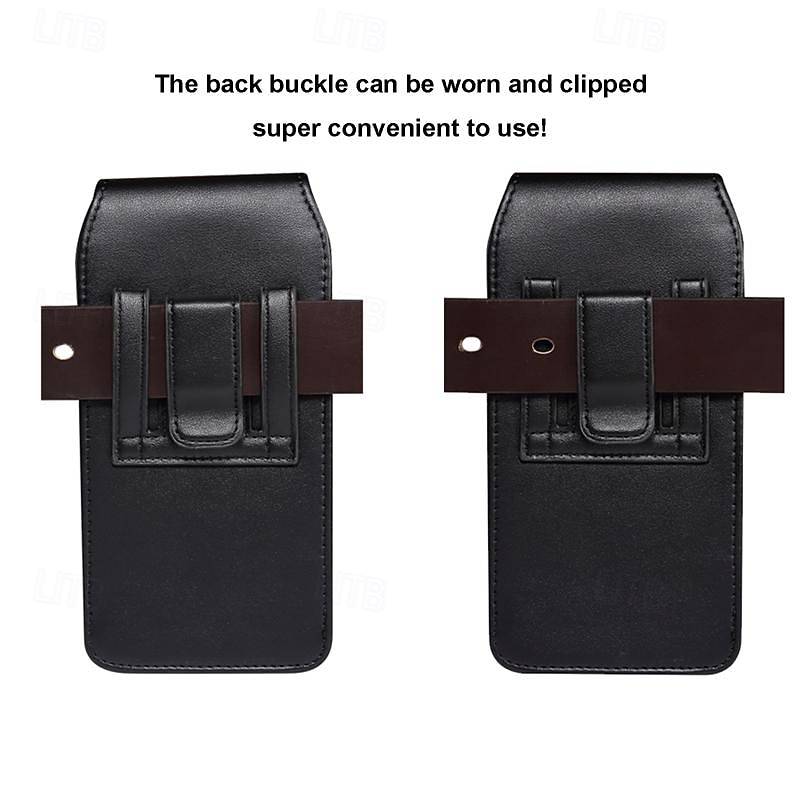 Men Cellphone Loop Holster Case Belt Waist Bag Props PU Leather Purse Phone Wallet Vintage Belt Mobile Phone Protective Sheath2